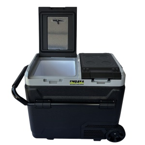 Frigider si congelator auto portabil cu roți 60 L, cu compresor, alimentare 12V/24V/220V, Bluetooth, control digital, -20°C +20°C, EMD4X4