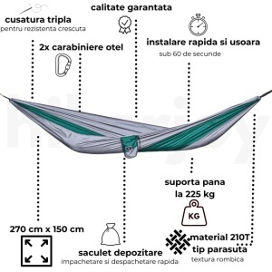 Hamac hikerjoy dark green