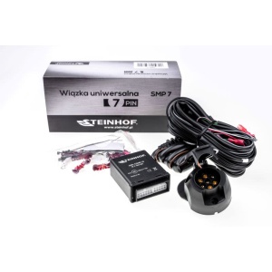 Instalație electrică universală 7 pini pentru cârlig de remorcare, cu modul, Steinhof SMP-7