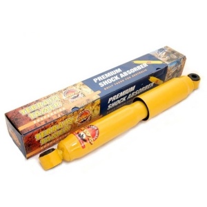 Amortizor premium Terrain Tamer, prezentat alături de ambalajul său.