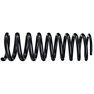 Prim-plan pe un arc elicoidal negru din kitul de suspensie +5cm pentru Toyota Land Cruiser 90.