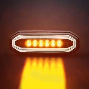 Lampa de avertizare directionala cu 6 LED-uri FOR9T Aura, lumina pozitie alba, 10-48V, IP67 Strands - Img 5