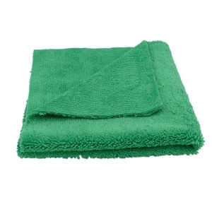 Laveta microfibra profesionala verde 3D, 400gsm, amestec 80/20 Poliester Poliamida, 40x40 cm, margini taiate laser, pentru detailing auto, 3DProducts
