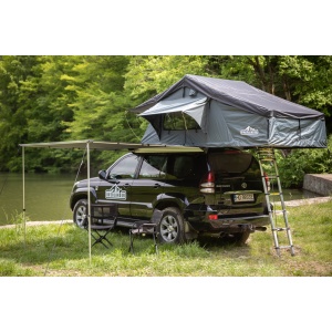 Marchiză auto 2,5×3 m, poliester 600D, impermeabilă PU2000, cu stâlpi incluși, Overlander