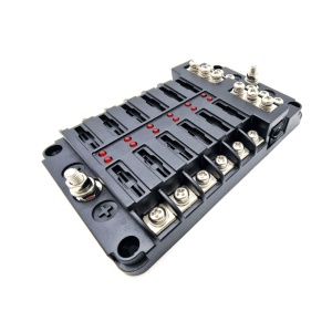 Panou siguranțe auto universal cu 12 sloturi și indicator LED 12V-24V ORE4x4