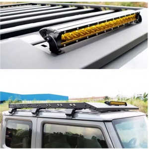 Portbagaj expediție Suzuki Jimny JB74 (2018-prezent) din aluminiu cu bară LED integrată, ORE4x4 - Img 2