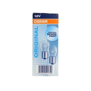 Ambalajul original Osram pentru setul de becuri P21W.