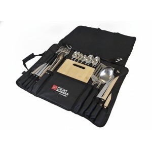 Set ustensile bucătărie camping 24 piese cu husă suspendabilă Front Runner