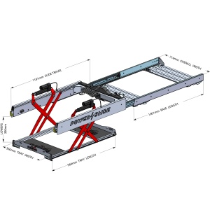 Suport culisant electric pentru frigider auto Clearview Power Slide M, universal, capacitate 180kg, Clearview