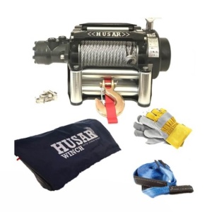 Troliu Hidraulic Husar Winch 18000lbs (8165kg) Cablu de oțel 26.5m