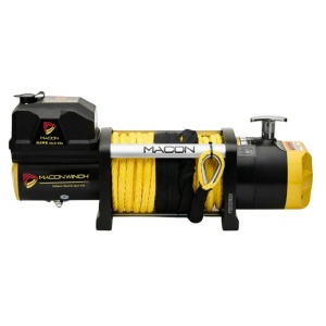 Troliu Macon Hawk 13000lbs (5897KG) 12V cablu sintetic 26m Raport 170:1