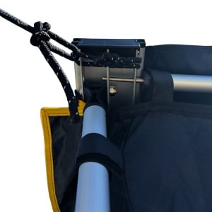 Anexă marchiză, compatibil cu marchiza 250 x 300 cm CampTalk, închis complet, cu podea, impermeabil, cu prindere rapidă prin fermoar și scai, 250 x 300 x 190 CM