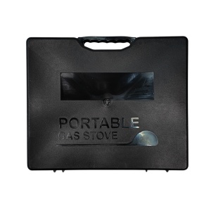 Partea inferioară a genții de transport pentru aragazul Epifit SPARK100, cu inscripția "Portable Gas Stove".