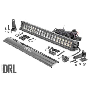 Bară LED 20" dual row cu DRL alb, spot/flood, 18000 lumeni, Rough Country