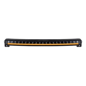 Bara LED curbat Siberia SRC 55,8 cm, 100W, 4500 lm, rază 401 m, 6000K, fascicul combo, lumină alb și amber, carcasă aluminiu negru, lentilă clar, suport inox, rezistent la apă și praf (IP67/IP69K), Strands