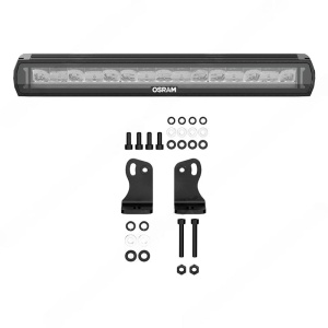 Bara LED OSRAM FX500-SP și accesoriile de montaj, șuruburi și piulițe.