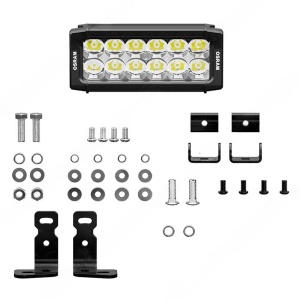 Componentele incluse pentru montajul barei LED OSRAM VX180-SP de 16.8cm.