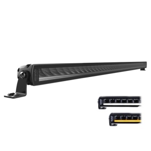 Bara LED Siberia SR 106.6 cm, 130W, 7434 lm, rază 464 m, 6000K, fascicul combo, lumină alb și amber, carcasă aluminiu negru, lentilă clar, suport inox, rezistent la apă și praf (IP67/IP69K), Strands