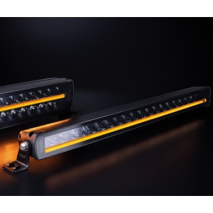 Bara LED Siberia SR 106.6 cm, 130W, 7434 lm, rază 464 m, 6000K, fascicul combo, lumină alb și amber, carcasă aluminiu negru, lentilă clar, suport inox, rezistent la apă și praf (IP67/IP69K), Strands