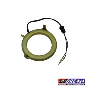 Vedere superioară a bobinei electrice HF ET208 de 76.5mm, cu detalii ale conectorului.