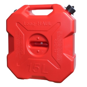 Canistră din plastic cu supapă de aerisire și furtun flexibil de turnare inclus, roșu, 15L, 37 x 15 x 40 cm, Emd4x4