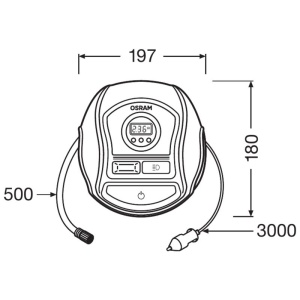 Compresor auto digital 12V 6,9 bar TYREinflate 450, Osram - Img 8