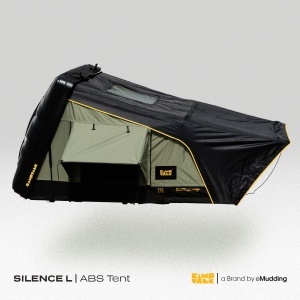 Cort de acoperiș auto CampTalk Silence L, pentru 3-4 persoane, 190x210 cm, greutate 70 kg (cu scară), montaj rapid 5 minute, Sky View, carcasă rezistentă din ABS, impermeabil, compatibil autovehicule mici, SUV și 4x4