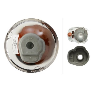 Vedere din spate a farului Hella compatibil Suzuki Samurai (1988-1998), cu detaliile de montaj și mufa.