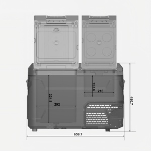 Frigider si congelator auto portabil 42.4 L, cu compresor, alimentare 12V/24V/220V, Bluetooth, control digital, -20°C +20°C EMD4x4 - Img 9