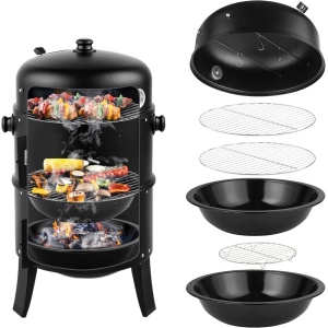 Grătar 3 în 1 cu afumătoare și termometru Curron SmokeHouse GM8000 MalTec