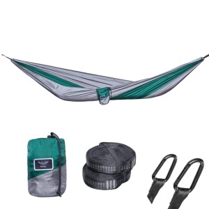 Hamac hikerjoy dark green din nylon tip parașută 210T, capacitate 225 kg, hikerjoy