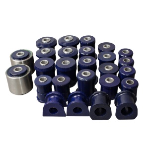 Kit bucse caster metalice Mitsubishi Pajero 3 (2000-2006) Poliuretan 65mm Albastre 85 ShA Elast-Pol