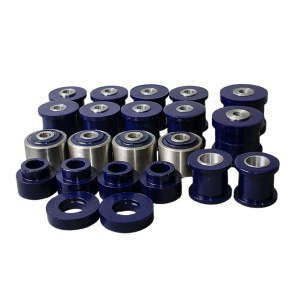 Kit Bucse Nissan Patrol Y61 GU3 3.0 Poliuretan cu bucse caster metalice, Albastre, 85 ShA Elast-Pol