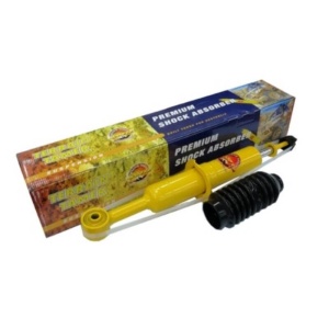 Amortizor Terrain Tamer TGS cu burduf de protecție, alături de cutia sa pentru kitul +5cm.
