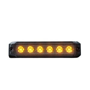 Lumină marcaj lateral Slim LED Dark Knight SM6 10–32V, 6W, 6 LED galben-ambre, rezistent la apă și praf (IP69K), carcasă aluminiu negru, lentilă fumurie, Strands