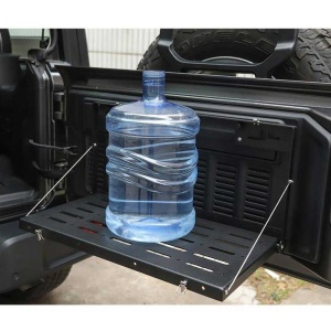 Masă pliabilă pentru hayon Jeep Wrangler JL / 4XE (2018-prezent) din aluminiu, negru, OFD - Off Road Fabrication - Img 5