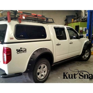 Overfendere Nissan Navara D40 Kut-Snake 75mm textured - Img 2