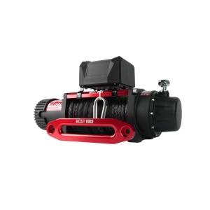 Pachet troliu electric Grizzly Winch 13000lbs (5897kg) + suport troliu universal, 12V, cablu sintetic 25m, raport 150:1