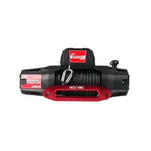 Pachet troliu electric Grizzly Winch 13500lbs (6123kg) + suport troliu universal, 12V, cablu sintetic 25m, raport 150:1