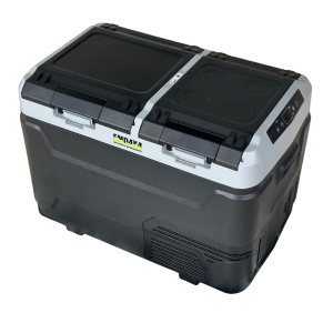 Portable car refrigerator and freezer 42.4 L, with compressor, 12V/24V/220V power supply, Bluetooth, digital control, -20°C +20°C EMD4x4