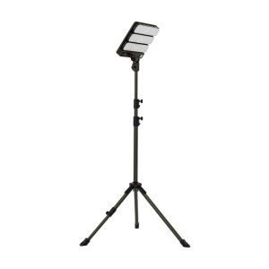Professional LED camping lamp with telescopic tripod 1.2–2.2 m, 3 removable flashlights, 3500 lm, solar charging & USB power bank, spot/flood lighting, Wild Land