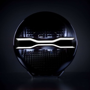 Proiector LED 9″ FOR9T Dragon Drive, 145W, 9300 lm, rază 600m, 6500K, fascicul extins 17,4°, lumină poziție alb și chihlimbar, carcasă aluminiu negru, lentilă clar/întunecată, suport inox, rezistent la apă și praf (IP67), Strands