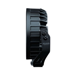 Proiector LED Big Energy 7″, 70W, 5600 lm, rază 465m, 5700K, fascicul optimizat 15,7°, lumină poziție albă și galbenă, carcasă aluminiu negru, lentilă policarbonat, suport inox, rezistent la apă și praf (IP67/IP69K), Strands