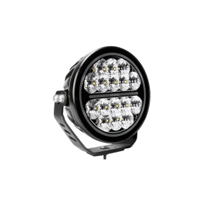 Proiector LED Siberia Night Ranger 7″, 80W, 6467 lm, rază 369m, 6000K, fascicul flood, lumină alb și chihlimbar, carcasă aluminiu negru, lentilă clar, suport inox, rezistent la apă și praf (IP67/IP69K), Strands