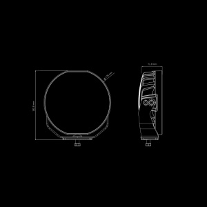 Proiector LED Siberia Skylord 7″ 108W, rază 628m, 5700K, lumină de poziție, fascicul extins, rezistent la apă și praf (IP68/IP69K), carcasă aluminiu, lentilă clară, Strands