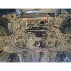 Scut auto Suzuki Vitara (1988-1999), protejează motorul și radiatorul, grosime de 3 mm, oțel, vopsit în câmp electrostatic