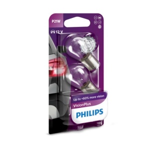 Set 2 becuri semnalizare P21W 12V 21W Vision Plus Philips - Img 2