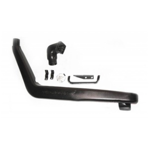 Componentele kitului de snorkel ORE4X4 pentru Jeep Wrangler JK, cu toate accesoriile de montaj.