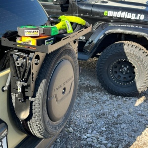 Suport multifuncțional pentru accesorii pe roată de rezervă, Negru, AQM4WD - Img 5
