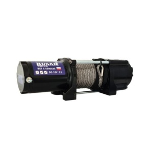 Vedere laterală a troliului cu cablu sintetic Husar Winch.